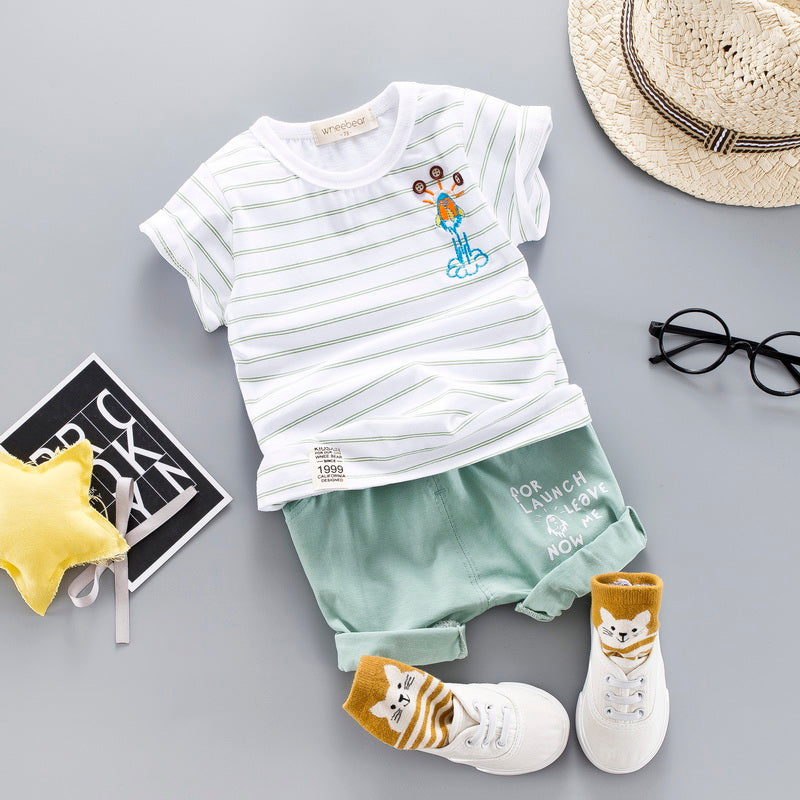 Cotton Baby Boy Girl Stripe Clothes Sets