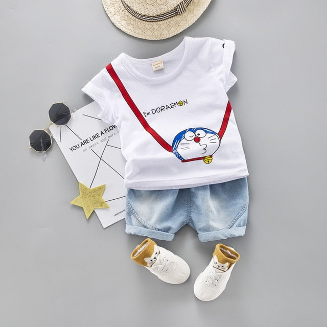 Cartoon Toddler Boy Clothes Summer